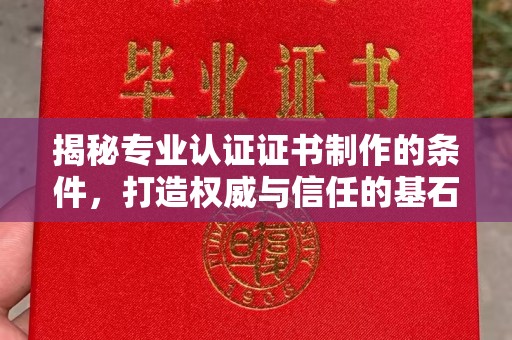 鹿城揭秘专业认证证书制作的条件，打造权威与信任的基石