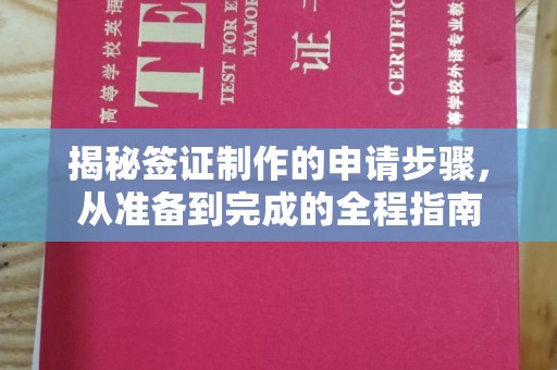 鹿城揭秘签证制作的申请步骤，从准备到完成的全程指南