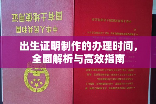 鹿城出生证明制作的办理时间，全面解析与高效指南